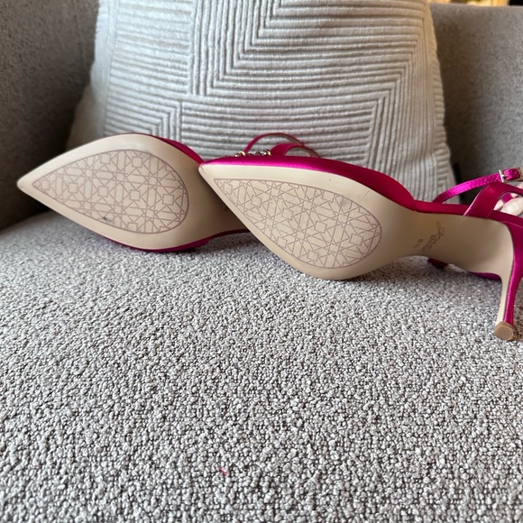NEW!!! Jewel Badgley Mischa Gabi Stiletto Elegant Pink Satin Heels - Picture 5 of 5